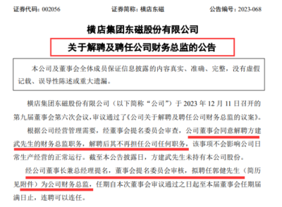 突发！财务总监被解聘！又一光伏龙头人事异动！究竟是何缘故？