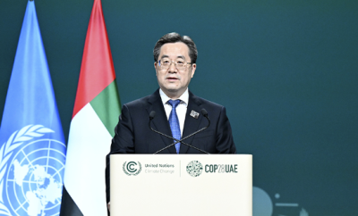 国务院副总理丁薛祥：中国供应了全球50%的风电和80%的光伏设备！